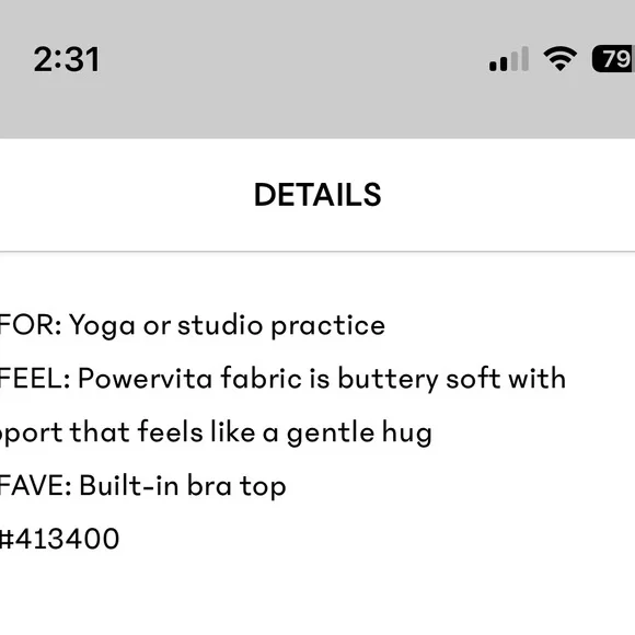 Two Athleta Vital built in bra tanks (2), fits cups A through C - Picture 5 of 6